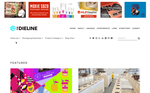 包装设计网站Dielin的设计灵感来源与网页设计特色